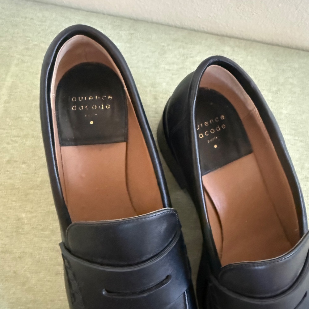 Laurence Dacade Ivone Black Leather Chunky Loafers Made in Italy - Picture 9 of 12